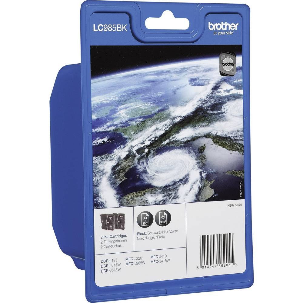 Brother Tintenpatronen 2er-Pack LC-985 LC985BKBP2DR Tintenpatrone