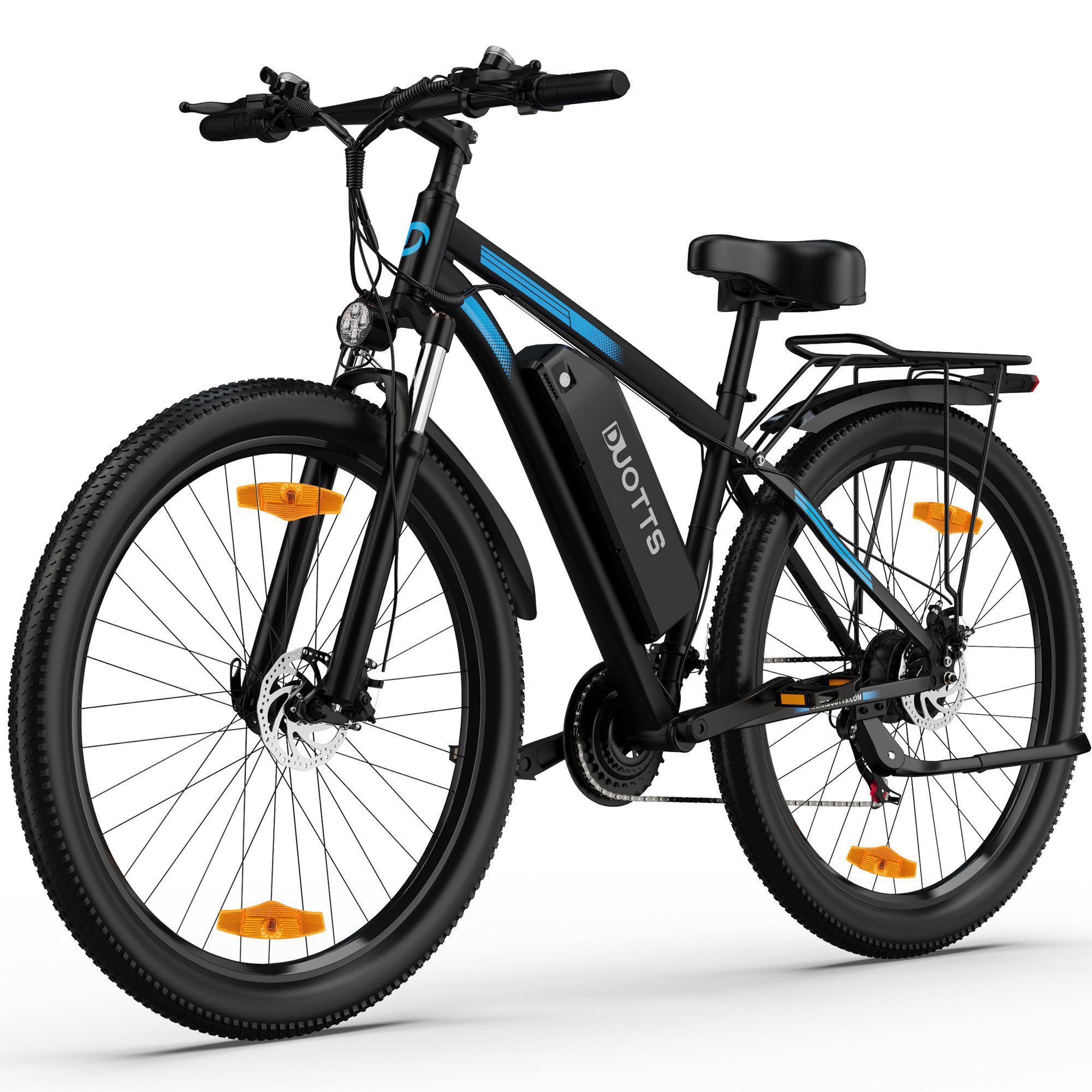 DUOTTS E-Bike Cityrad herren elektro mountainbike 29 Zoll leicht damen 48V 15AH, 21 Gang, Kettenschaltung, Heckmotor, 720 Wh, 21 Gang, 720Wh Akku, Elektrofahrrad mit Gepäckträger