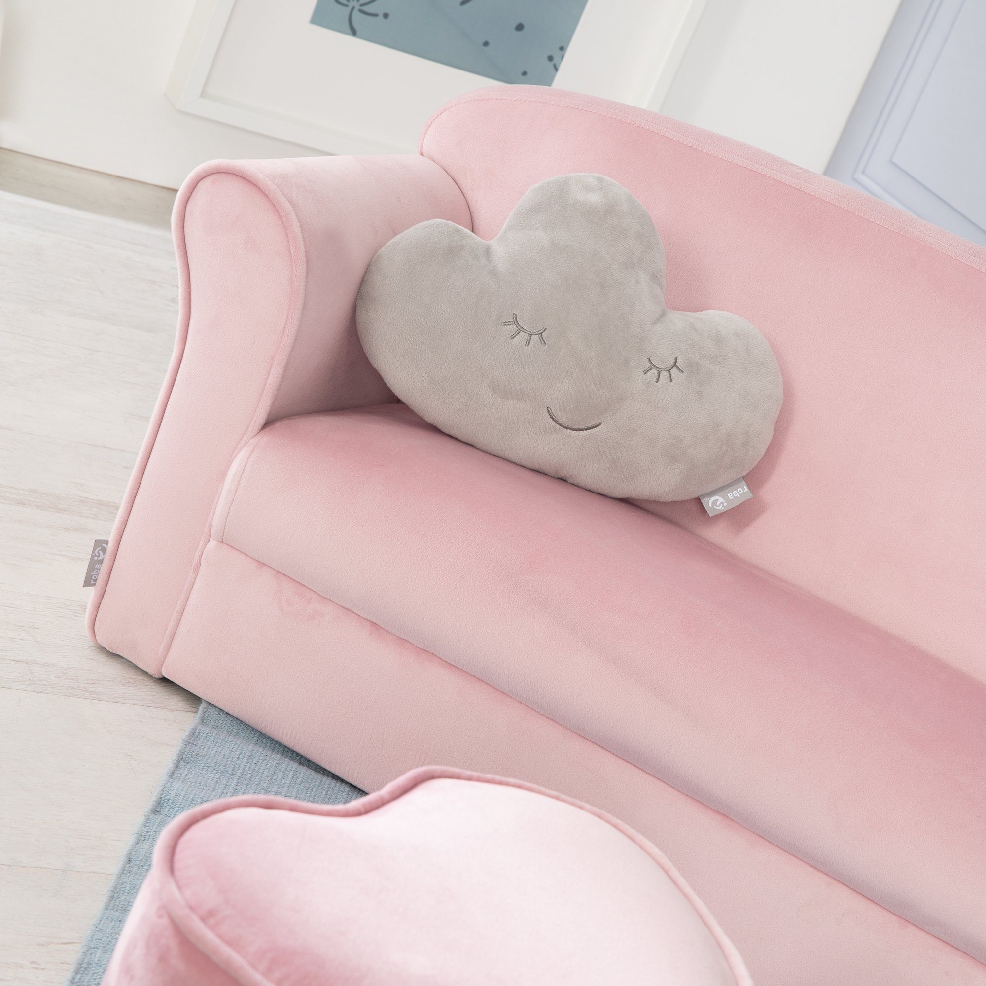 Sofa roba® mit rosa/mauve Armlehne Sofa, Lil