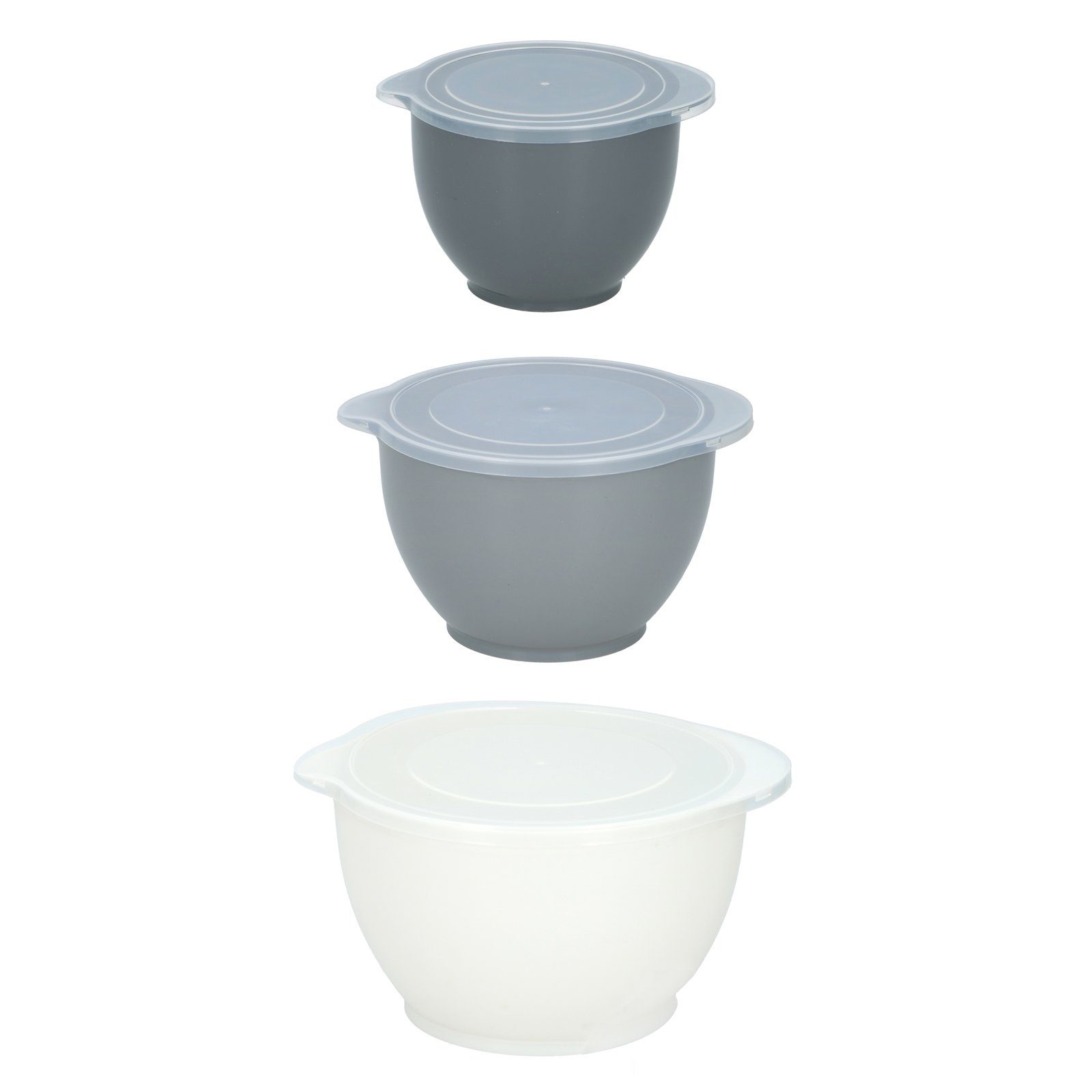Neuetischkultur Rührschüssel Dosen-Set, 3 Stück mit Deckel, Kunststoff, (Set, 3-tlg), Rührschüssel Backschüssel