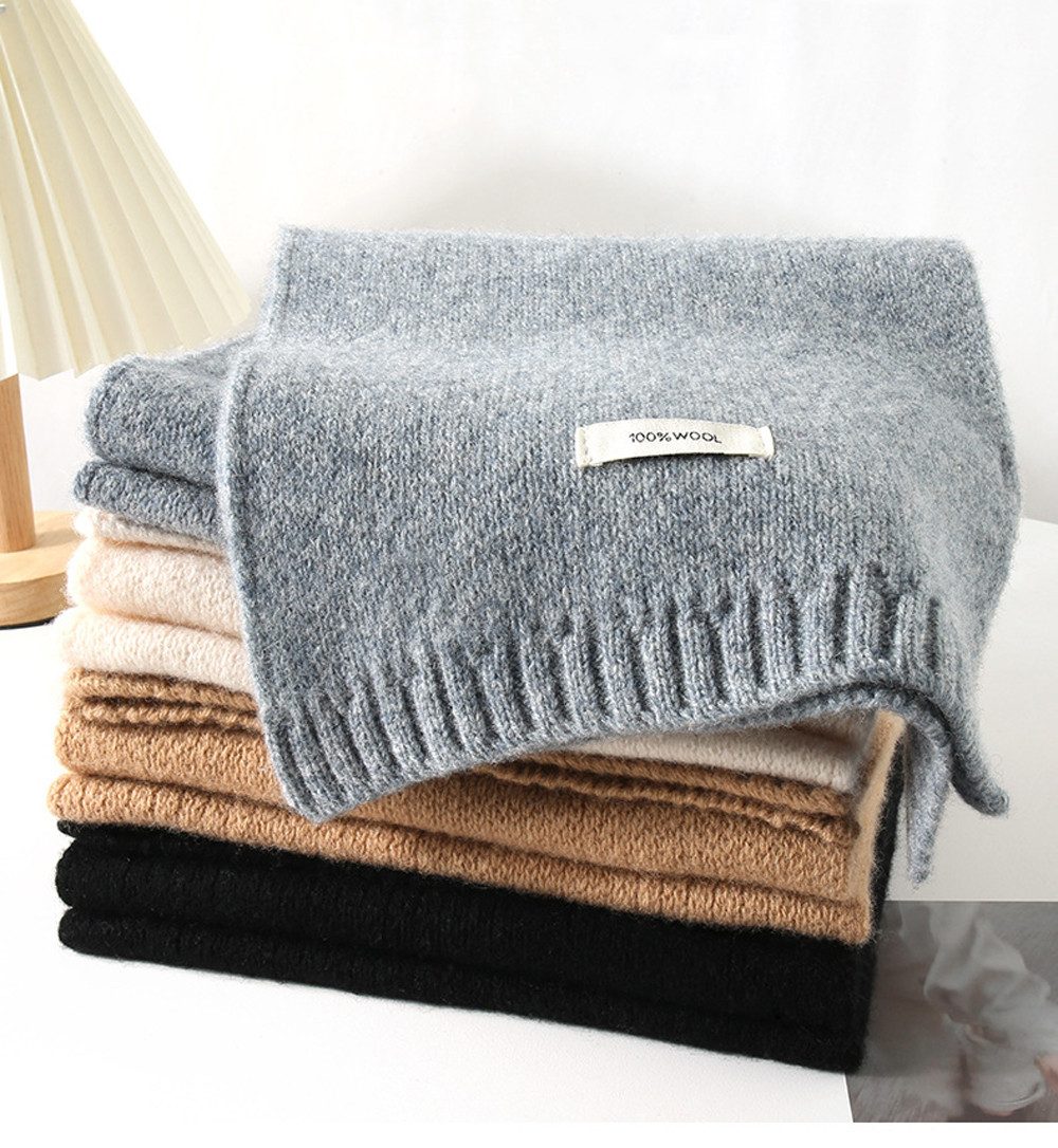 Autrucker Wollschal 100% Schurwolle Wollschal 160x20 cm, Weicher Strickschal, (1-St), für Damen & Herren, Warmer Schal für Winter – Bild 3 von 5