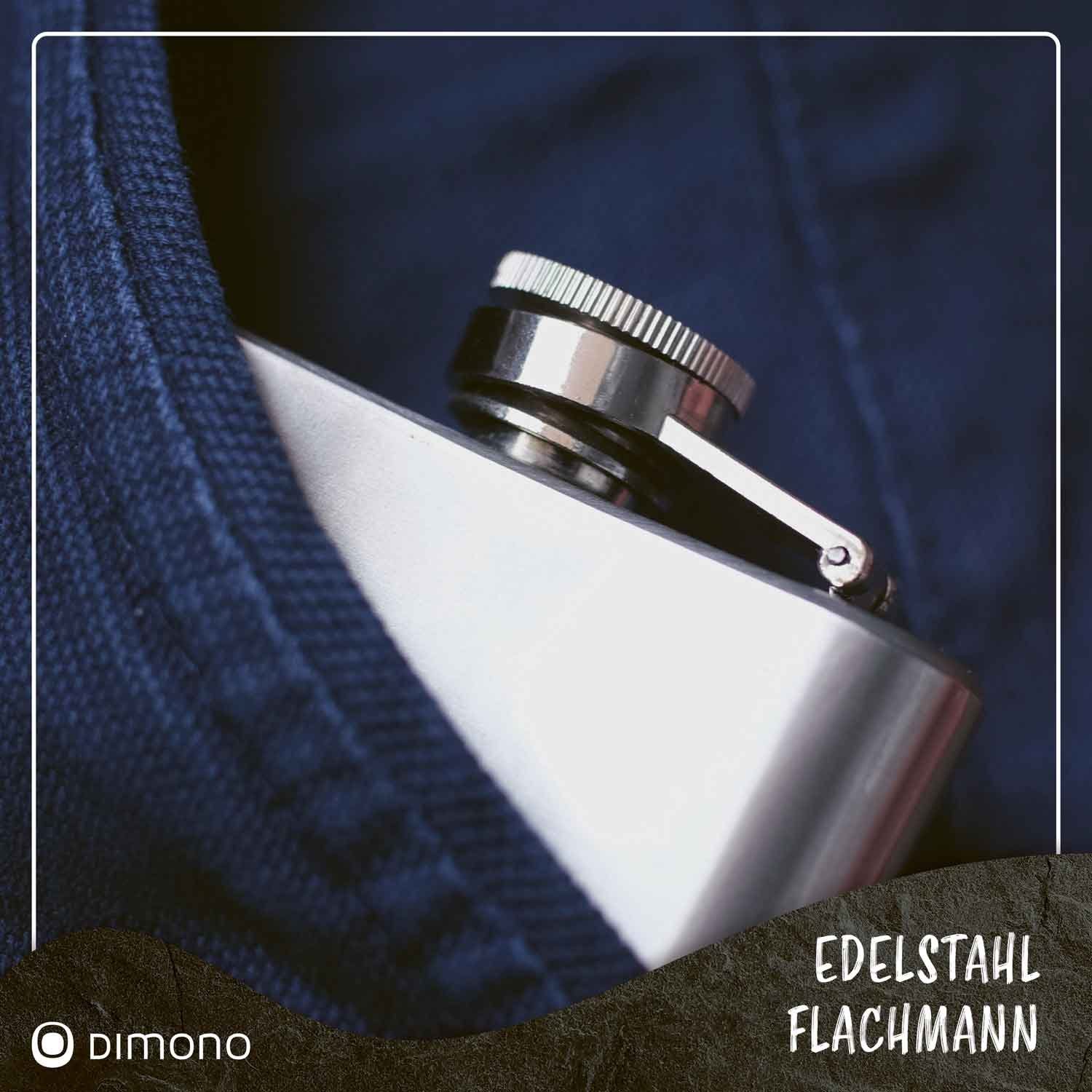 Dimono Flachmann Edelstahl Flachmann 220 ml – Praktisches Geschenkset mit Trichter, aus Edelstahl