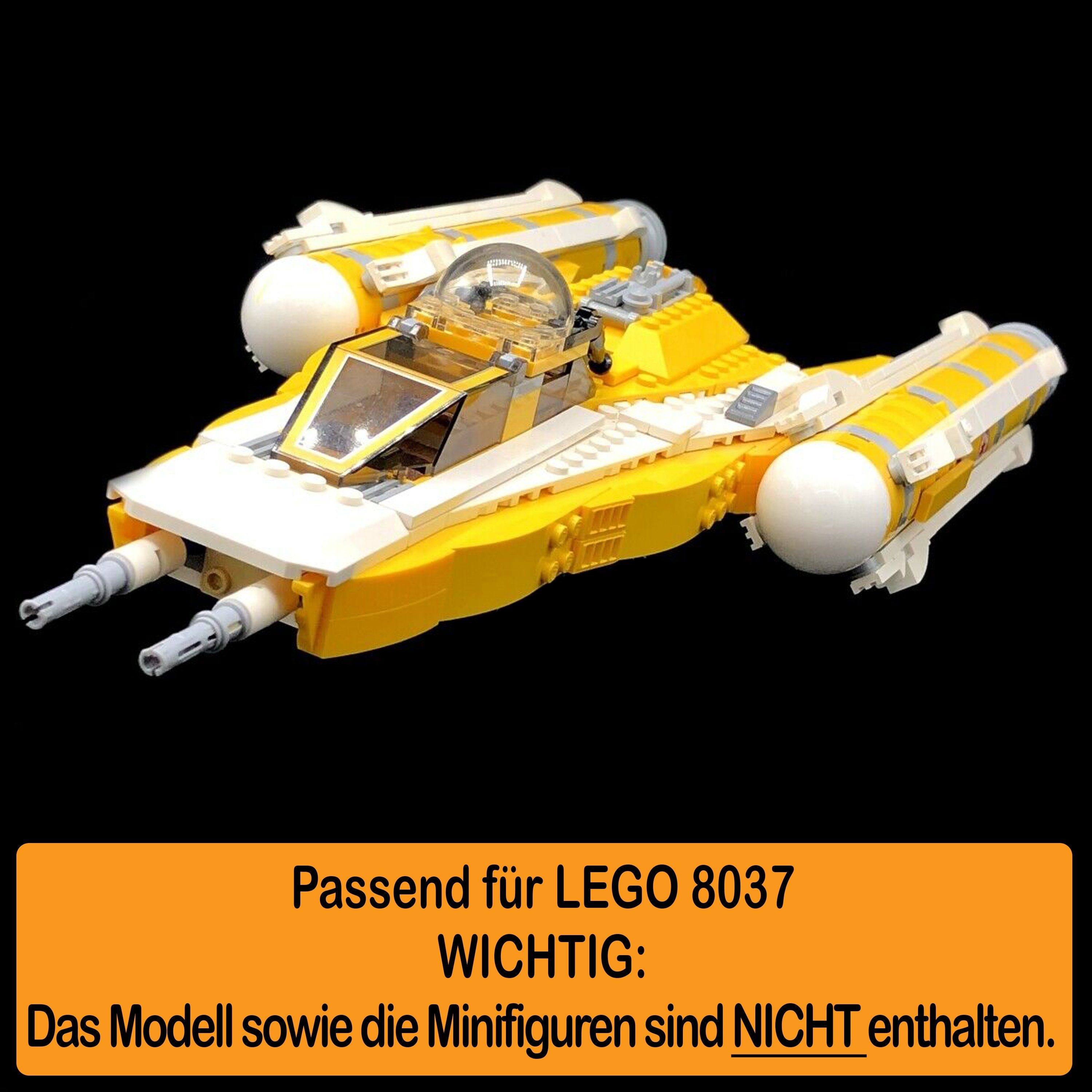 zusammenbauen), 8037 Starfighter und Positionen AREA17 Winkel Y-Wing Anakin's Acryl (verschiedene in Germany zum Display selbst Standfuß Stand für LEGO 100% einstellbar, Made