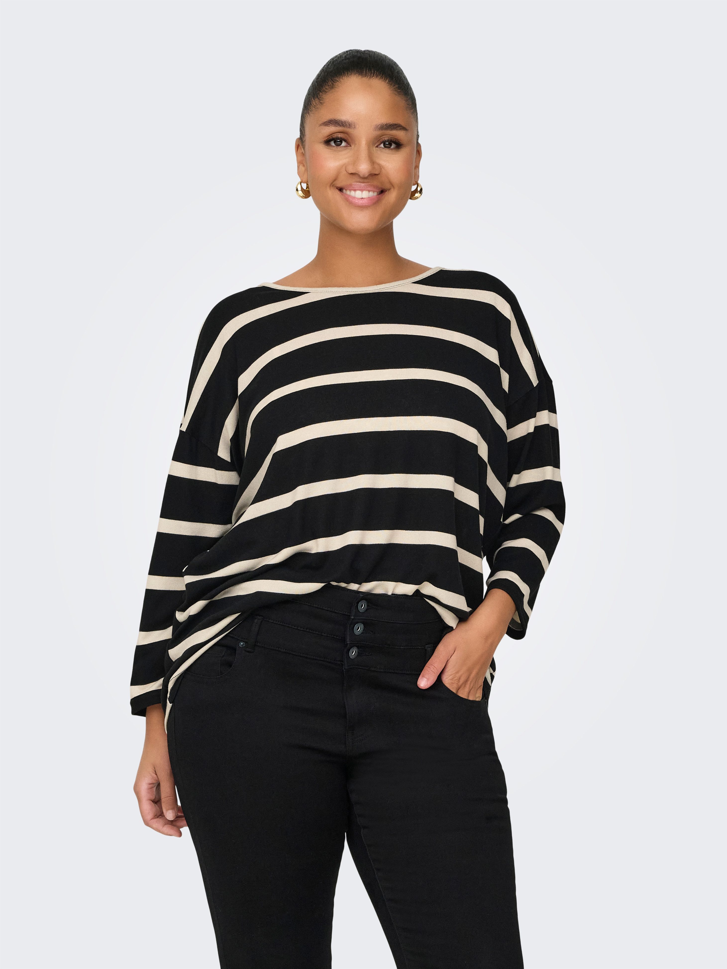 ONLY CARMAKOMA 3/4-Arm-Shirt CARALBA 3/4 TOP günstig online kaufen