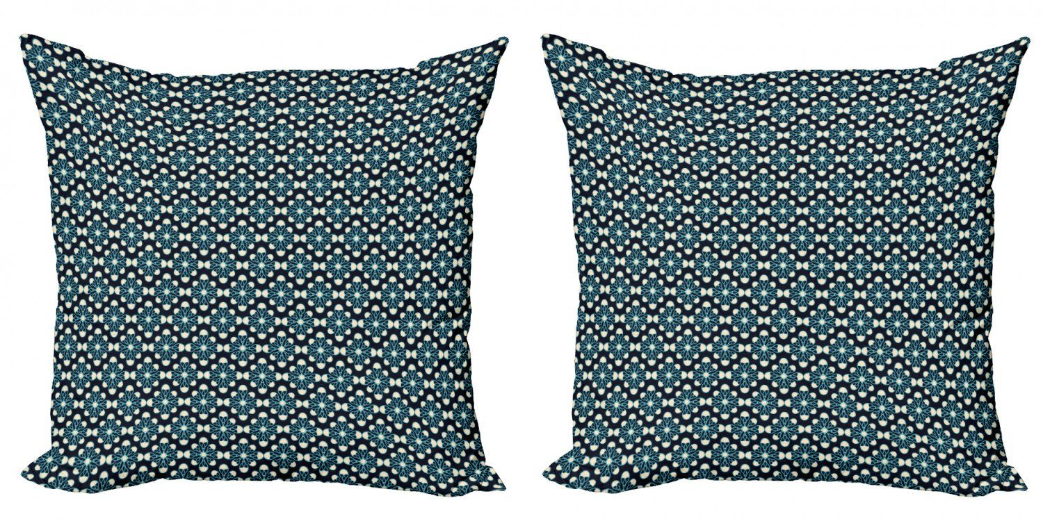 Geometrisch Accent Stück), Doppelseitiger Kissenbezüge Modern (2 Natur Bloom inspried Abakuhaus Digitaldruck,