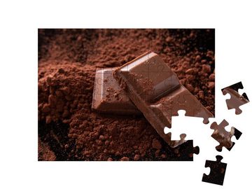 puzzleYOU Puzzle Schokolade und Kakaopulver, 48 Puzzleteile, puzzleYOU-Kollektionen Candybar, Schokolade, Moderne Puzzles