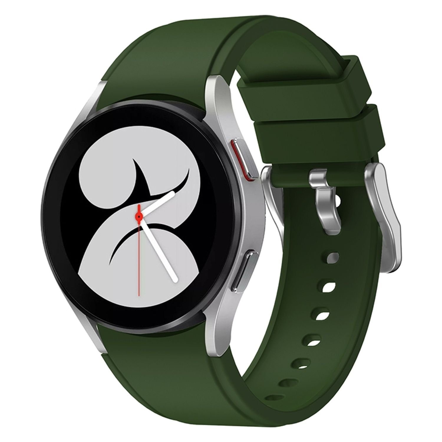 Samsung Design Ersatz Armeegrün Samsung Silikon 4 40mm Sport Smartwatch-Armband König Watch Galaxy 40mm, für 4 Galaxy Smartwatch-Armband Watch Armband