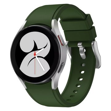König Design Smartwatch-Armband Samsung Galaxy Watch 4 40mm, Smartwatch-Armband für Samsung Galaxy Watch 4 40mm Sport Ersatz Armband Silikon Armeegrün