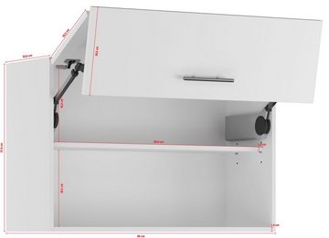 IMPULS KÜCHEN Faltlifthängeschrank "Turin", Breite/Höhe: 90/57,9 cm vormontiert, mit Falt-Lifttür, mit verstellbarem Fachboden