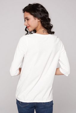 SOCCX 3/4-Arm-Shirt mit Bindeband am Saum