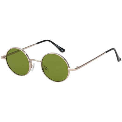 BEZLIT Eyewear Retrosonnenbrille Rund Form Designer Damen Sonnenbrille (1-St) mit orange, blau, hellrot, lila, grün und roten Linsen