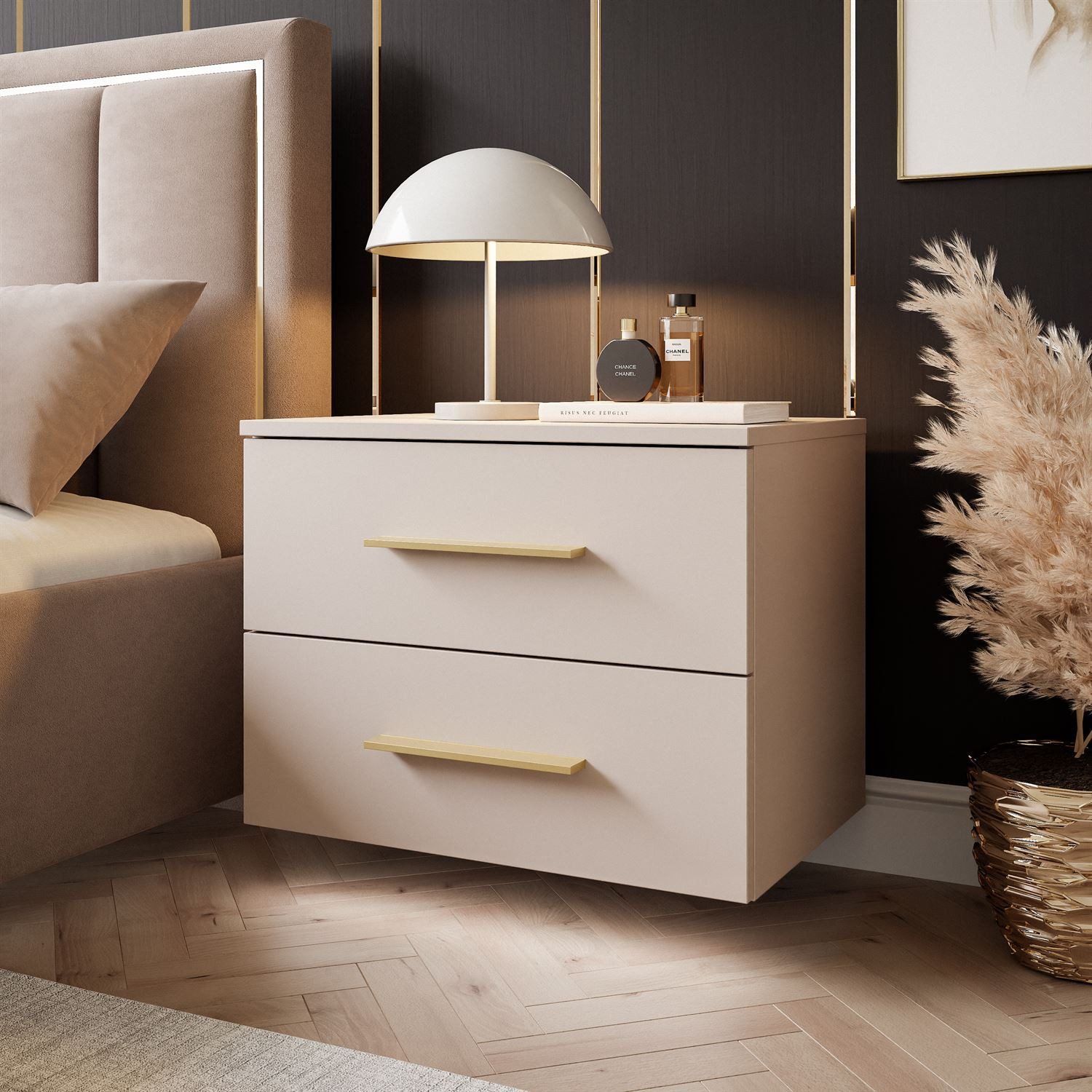 Lookway Nachttisch LINA 2S Kaschmir Hängender günstig online kaufen