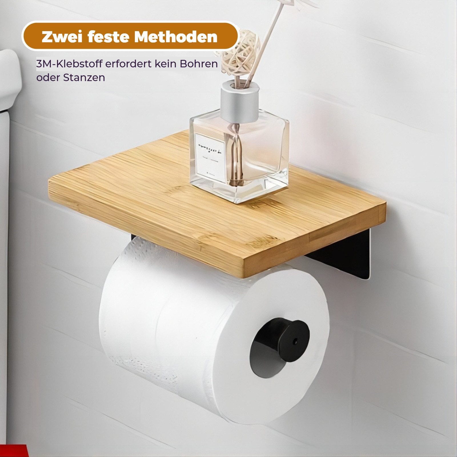BlingBin Toilettenpapierhalter Klopapierhalterung Ohne Bohren, Klopapierhal günstig online kaufen