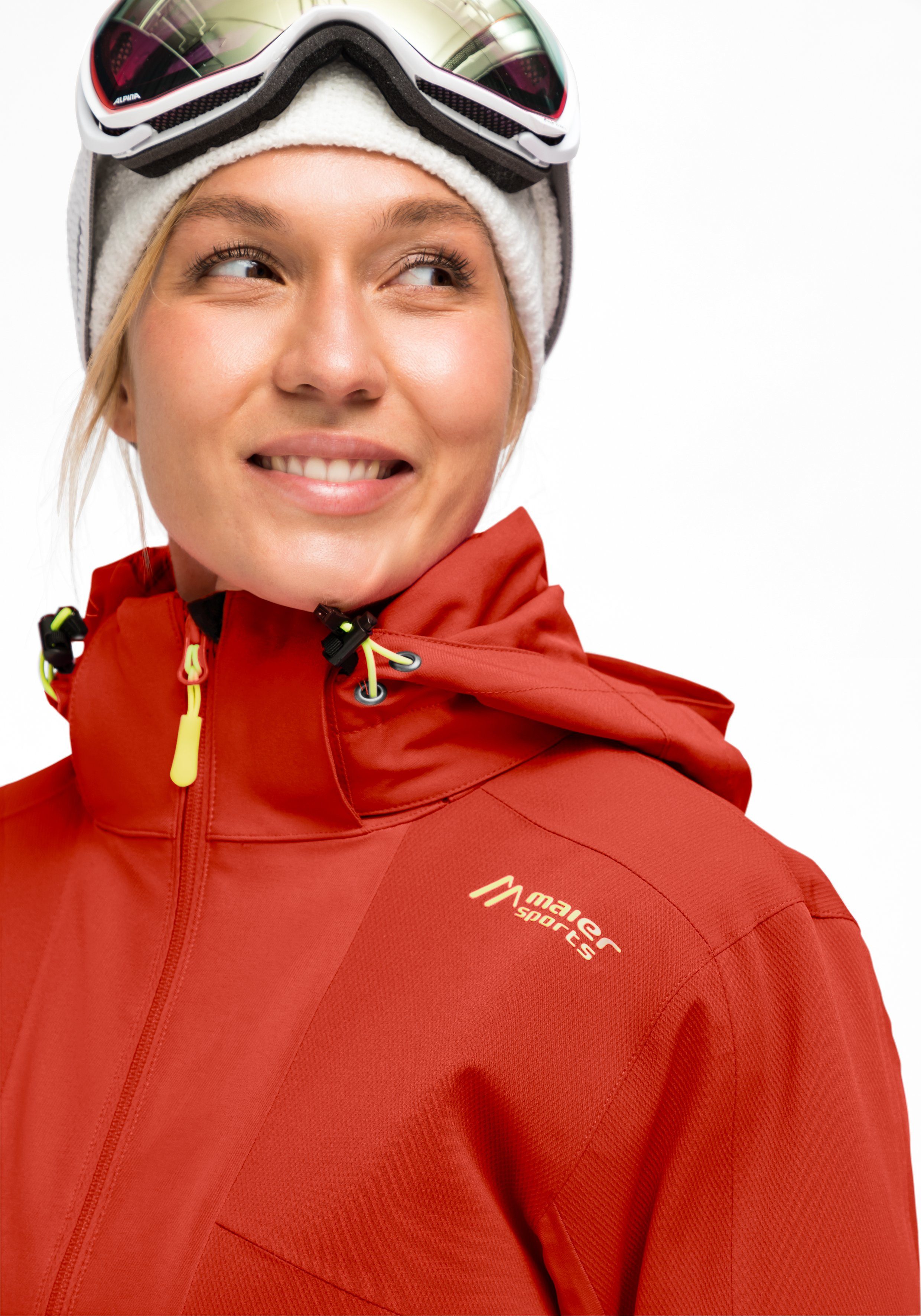 Maier designte Fast orangerot Piste Freeride Impulse Modern Sports Skijacke für perfekt W – Skijacke und