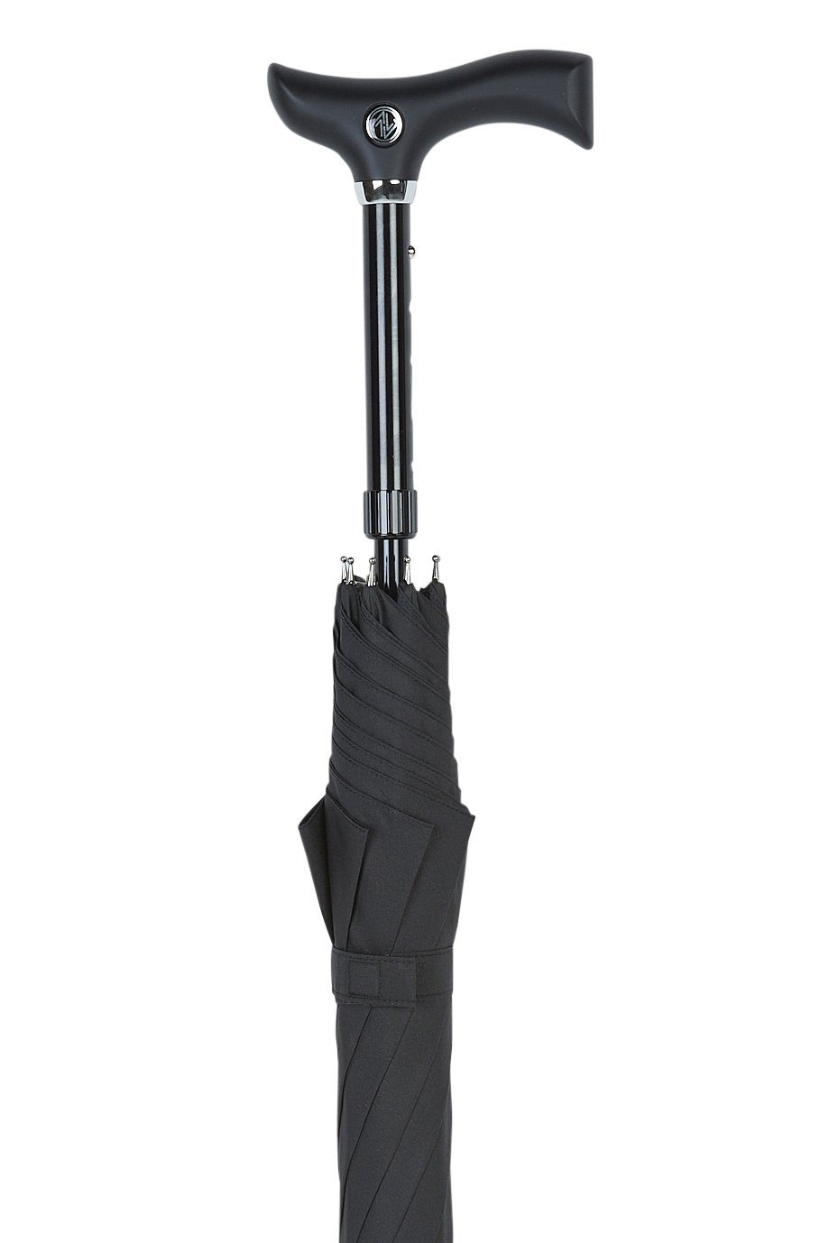 Stockshop Gehstock Stützschirm STEPBRELLA höhenverstellbar 83- 93 cm, Fritzgriff Soft-B