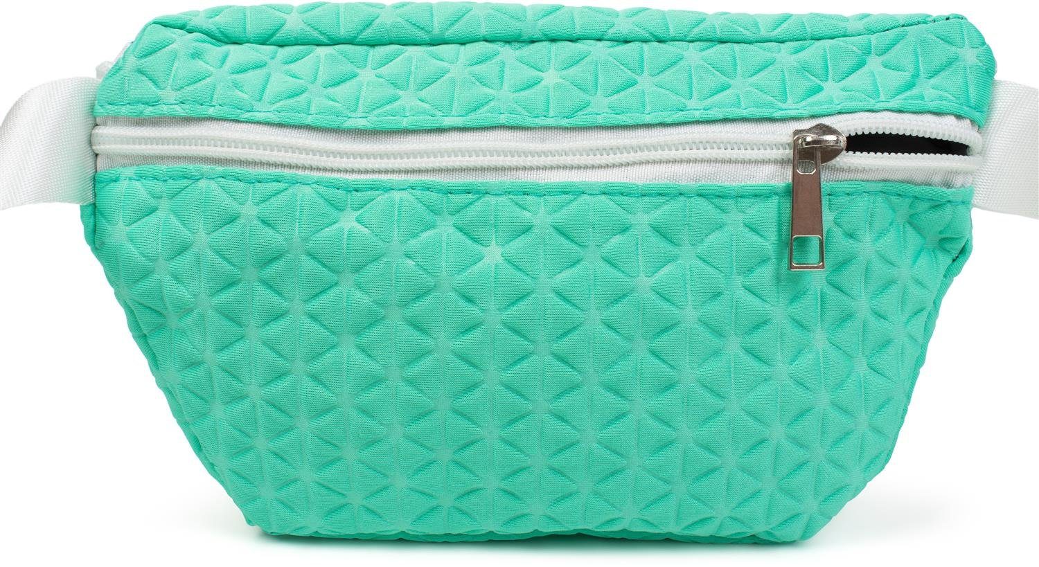 Gürteltasche Mint (1-tlg), Gürteltasche Bauchtasche styleBREAKER geometrische Prägung,