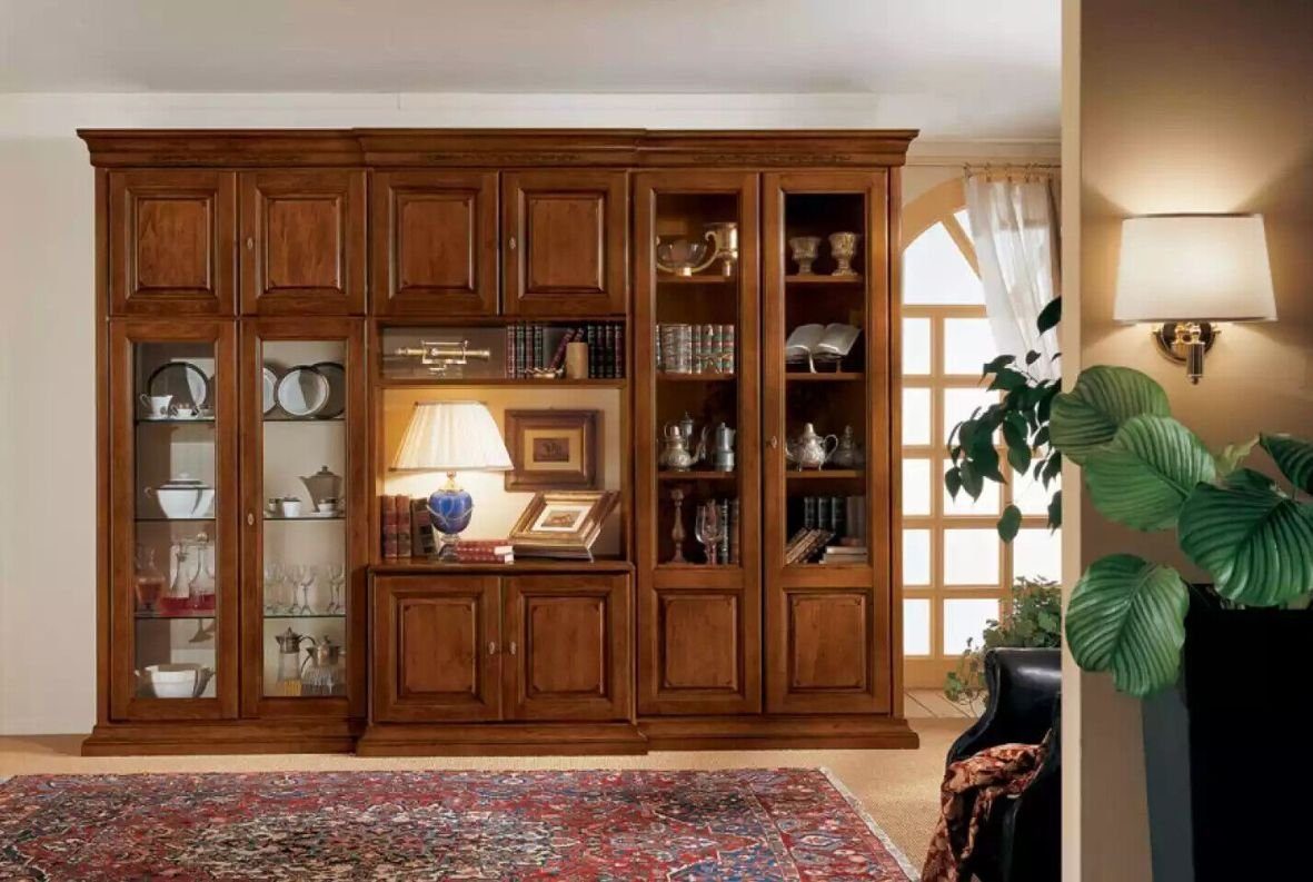 JVmoebel Wohnwand in Italy Wohnwand), Möbel (1-St., Italienische Wandschränke Made Neu, Designer Wohnwand Holz