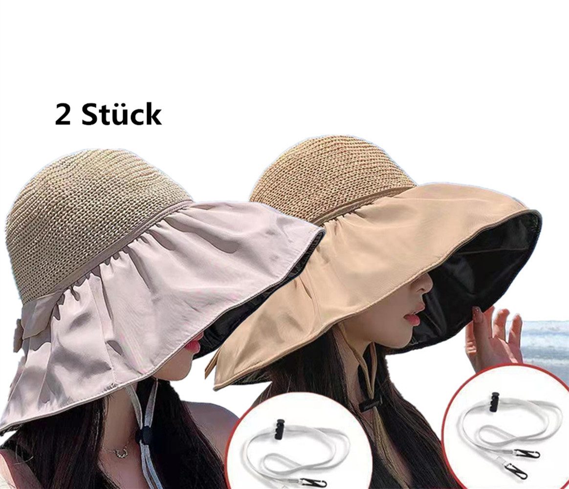 XDeer Sonnenhut 2 Stück Sonnenhut Damen, Sonnenschutz Sommerhut für Damen B günstig online kaufen