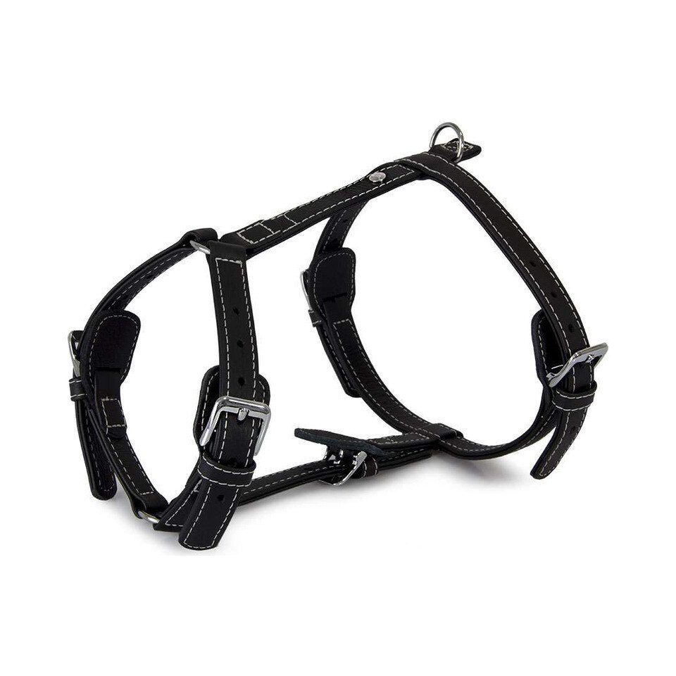 Das Lederband Hunde-Geschirr Geschirr Barcelona Black