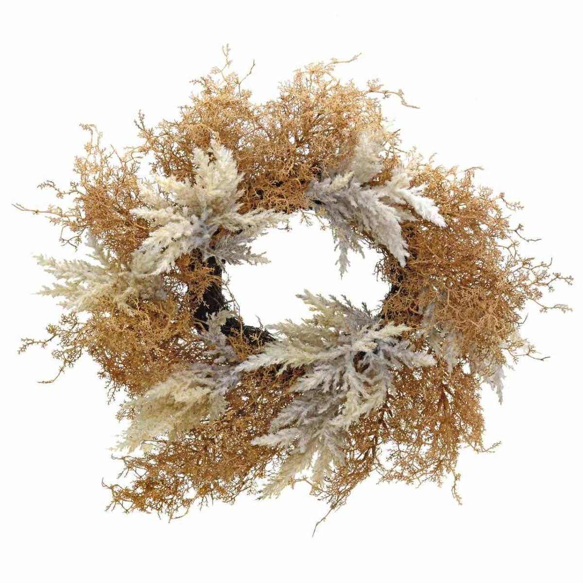 Florists Products Dekokranz Türkranz Pampasgras-Optik Kunst Dekokranz Wandkranz Stabil