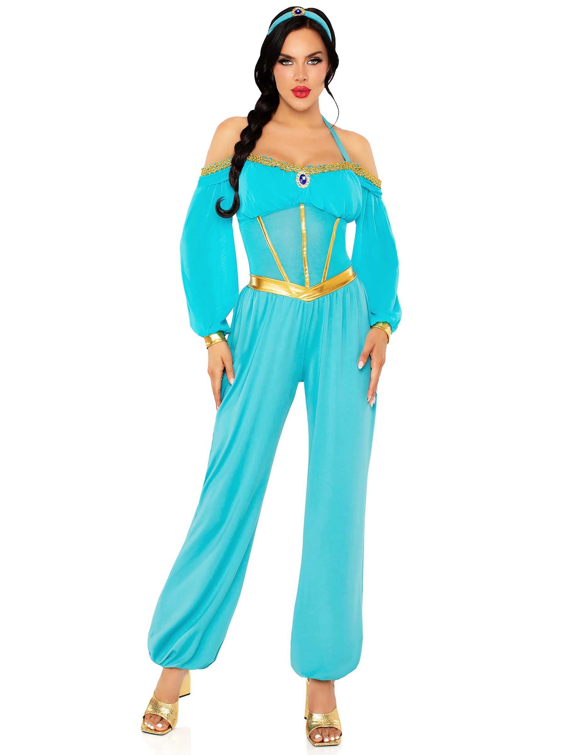 legavenue Kostüm Prinzessin Kostüm orientalisch für Damen blau gold