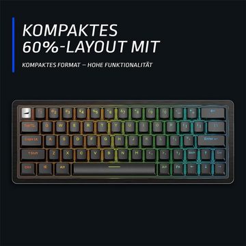 Mountain Everest 60 Gaming-Tastatur (RGB, DE-Layout, Linear 45 Switches, Midnight Black)