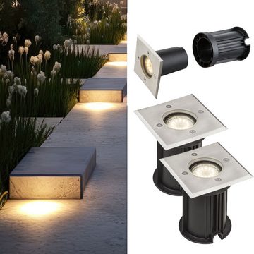 Globo LED Einbaustrahler, Leuchtmittel nicht inklusive, 2er Set Einbau Strahler Boden Einbau Leuchten Garagen Einfahrt Garten