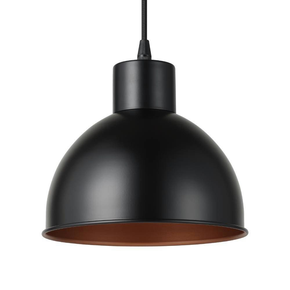 EGLO Pendelleuchte TRURO 1 Hängelampe, Esstischlampe, Stahl, schwarz, kupfer, E27, ohne Leuchtmittel, Wohnzimmerlampe, 1 flammig, Vintage, Industrial, Retro, 11 – Bild 4 von 5
