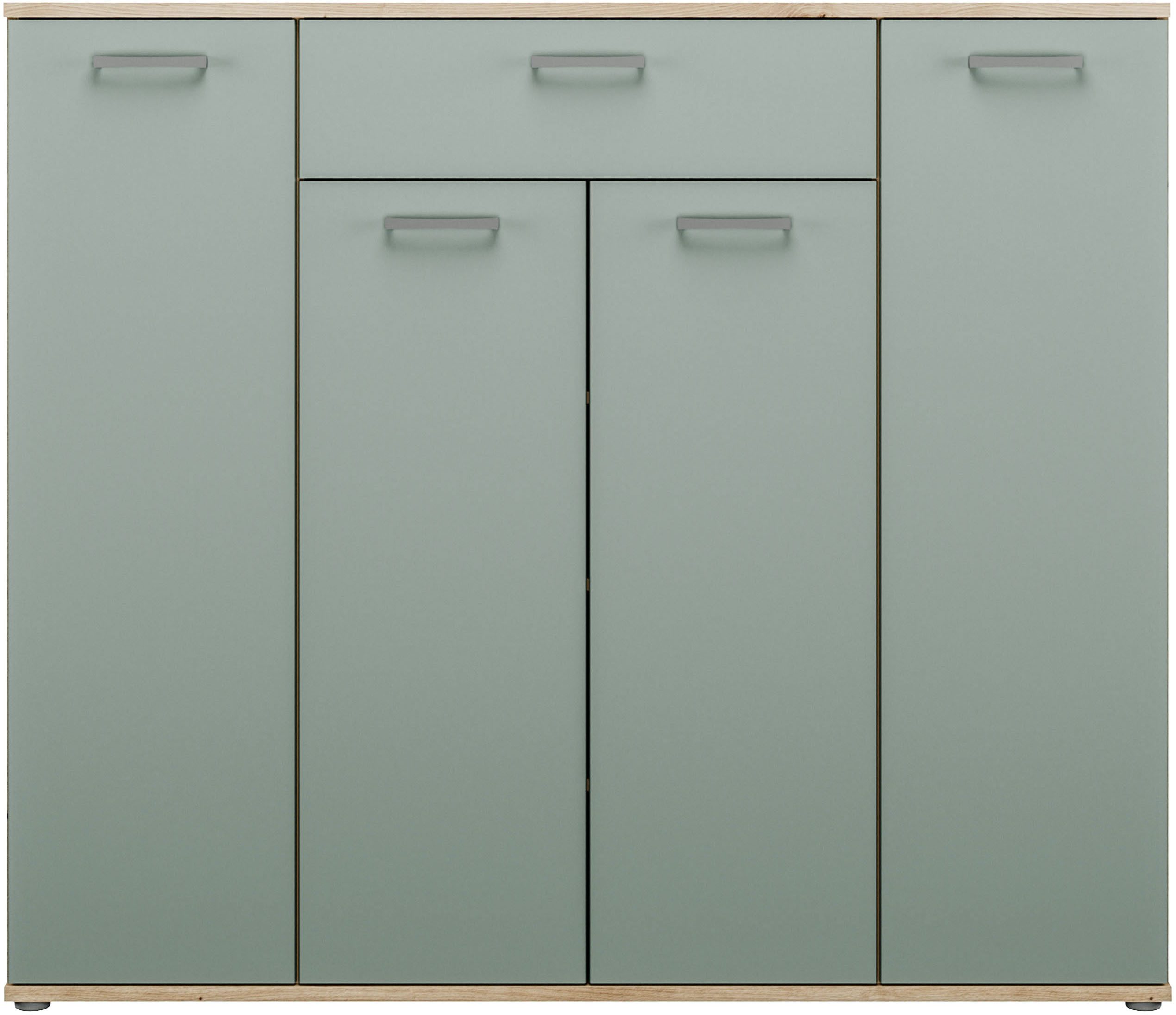 FORTE Kommode Kombikommode, Stauraum, Einlegeböden verstellbar, B/H/T ca.140/120/34 cm, viel Stauraum, PEFC zertifiziert