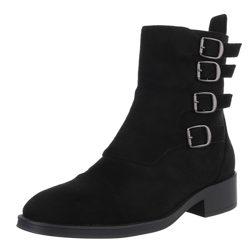 Ital-Design Damen Bikerschuhe Biker Stiefelette (88489477) Blockabsatz West günstig online kaufen