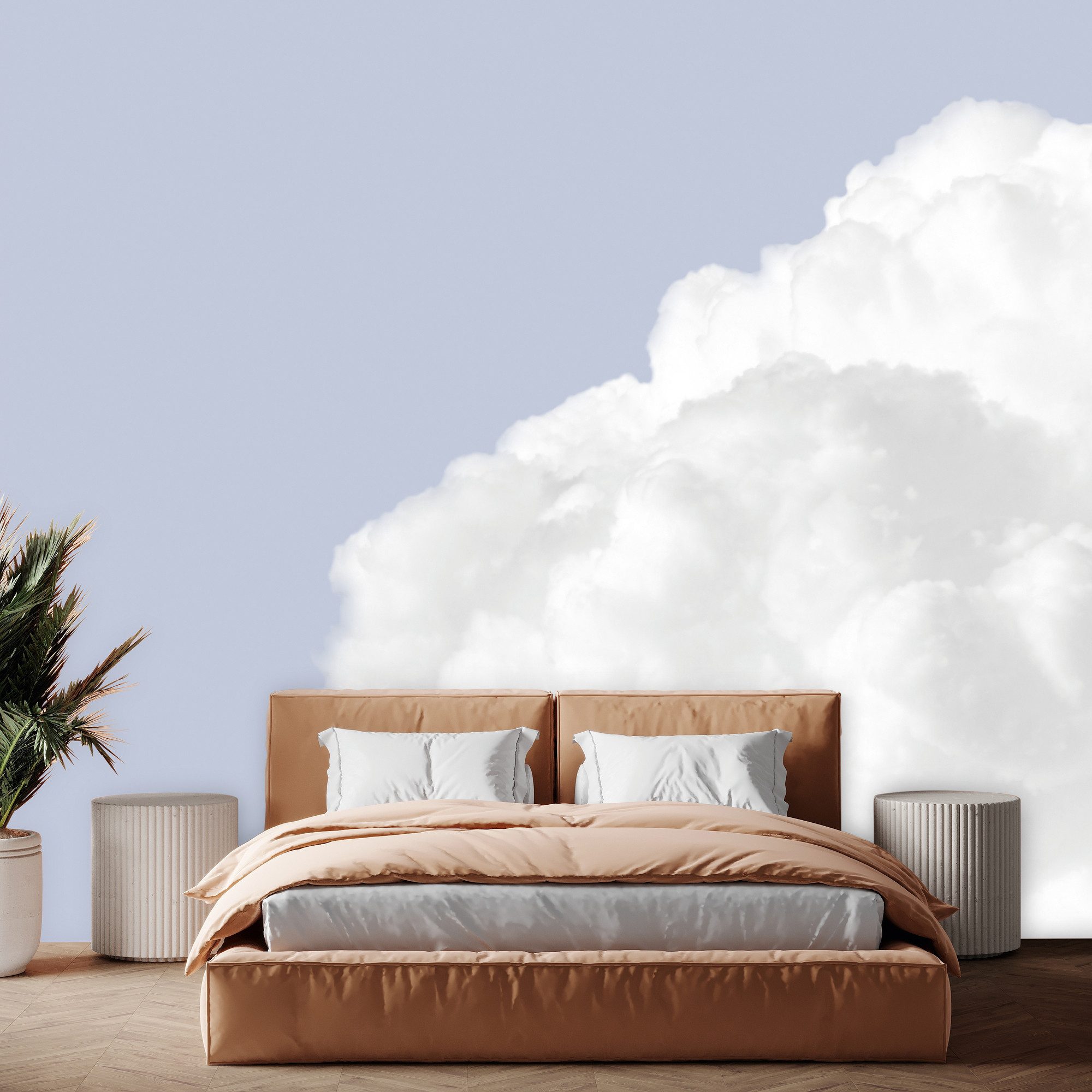 A.S. Création Vliestapete Fototapete Wolke Hellblau Weiß Himmelsmotiv, strukturiert, matt, (1 St)