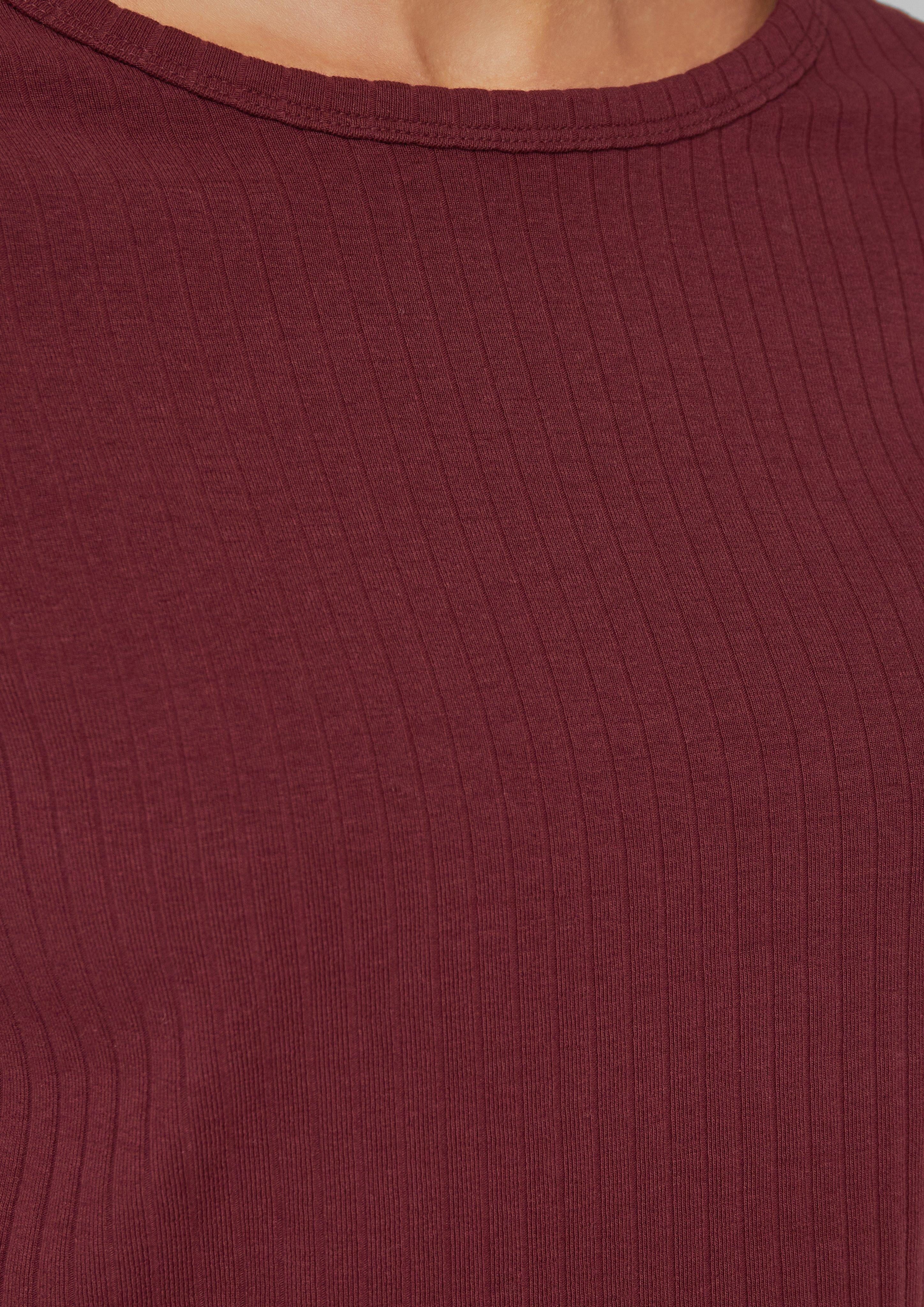 s.Oliver Kurzarmshirt Geripptes Jerseyshirt aus Baumwollstretch günstig online kaufen