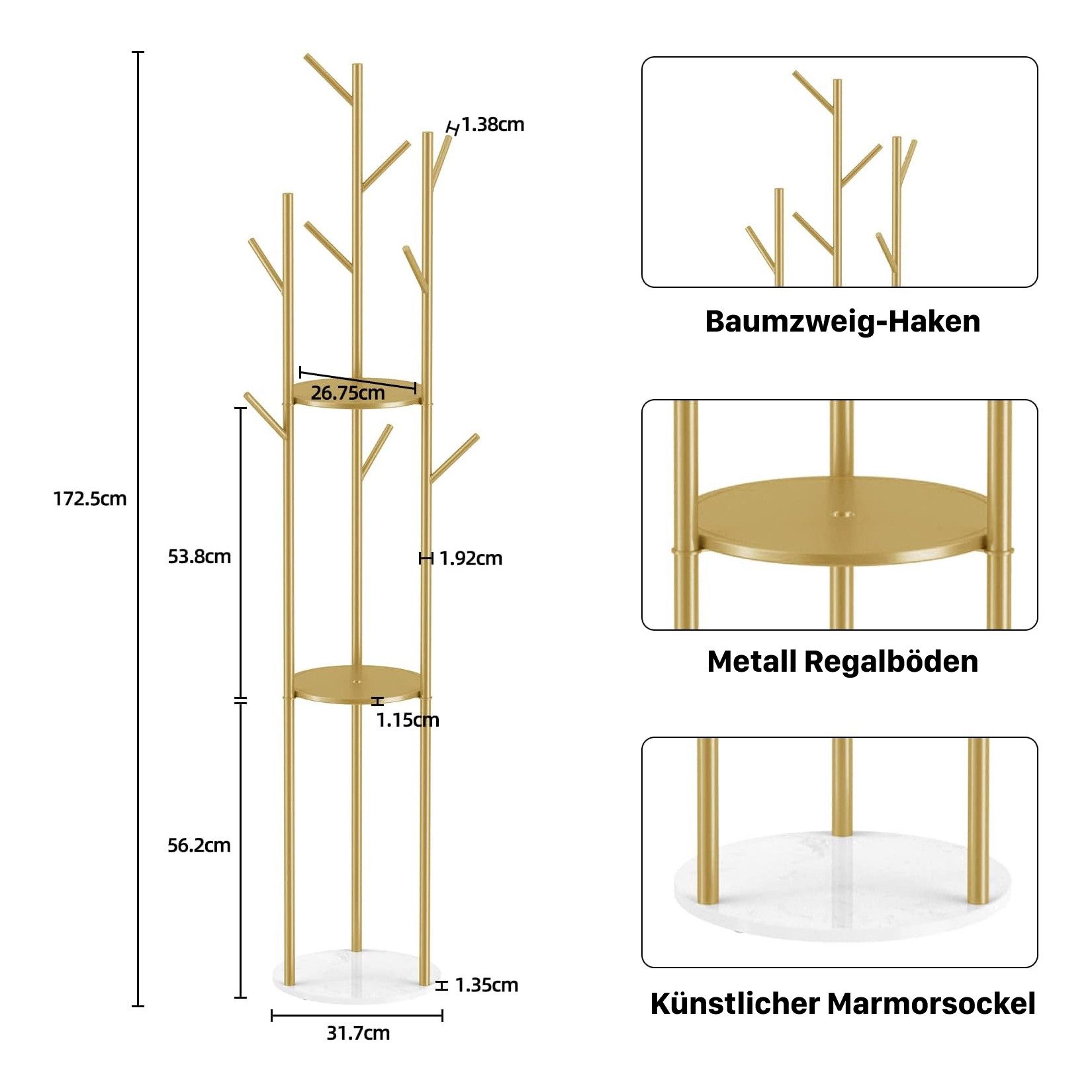 unho Kleiderständer Marmor Optik Garderobenständer mit günstig online kaufen