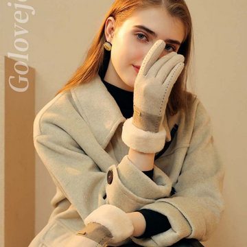 FIDDY Fleecehandschuhe Winter-Touchscreen-Handschuhe mit wärmender Fleece-Innenfütterung Elegantes Design, Damenmode, charmant, toller Modeartikel