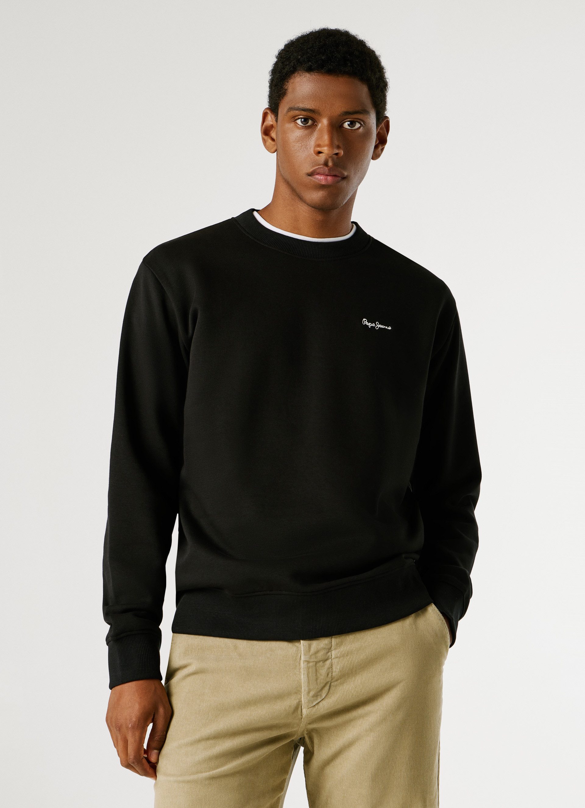 Pepe Jeans Sweatshirt GRIFFIN CREW mit Rundhals, Rippbündchen