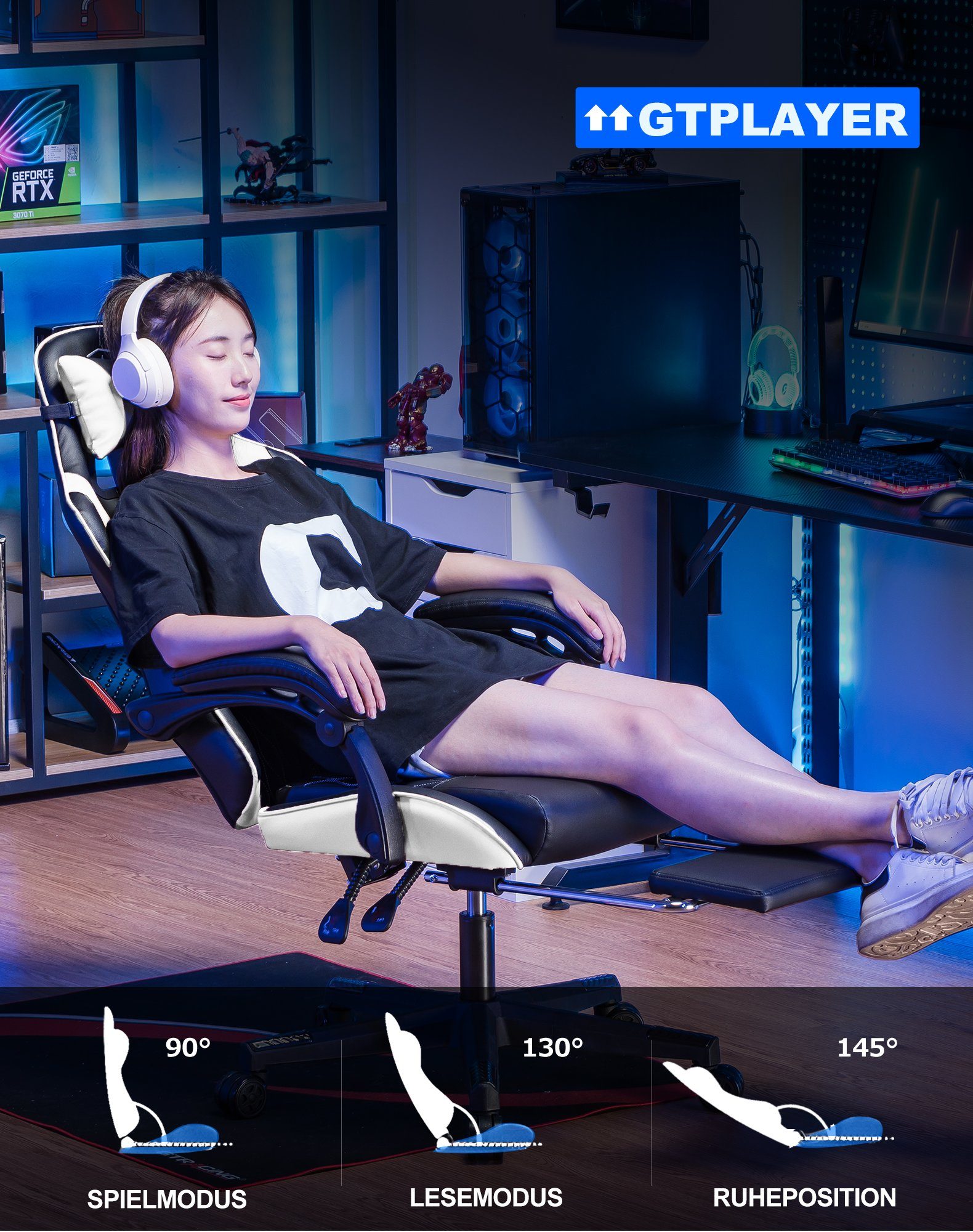 GTPLAYER Gaming-Stuhl Gamer Stuhl, Ergonomischer Bürostuhl günstig online kaufen