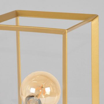 famlights Tischleuchte, Tischleuchte Liva in Gold aus Metall E27, keine Angabe, Leuchtmittel enthalten: Nein, warmweiss, Tischleuchte, Nachttischlampe, Tischlampe