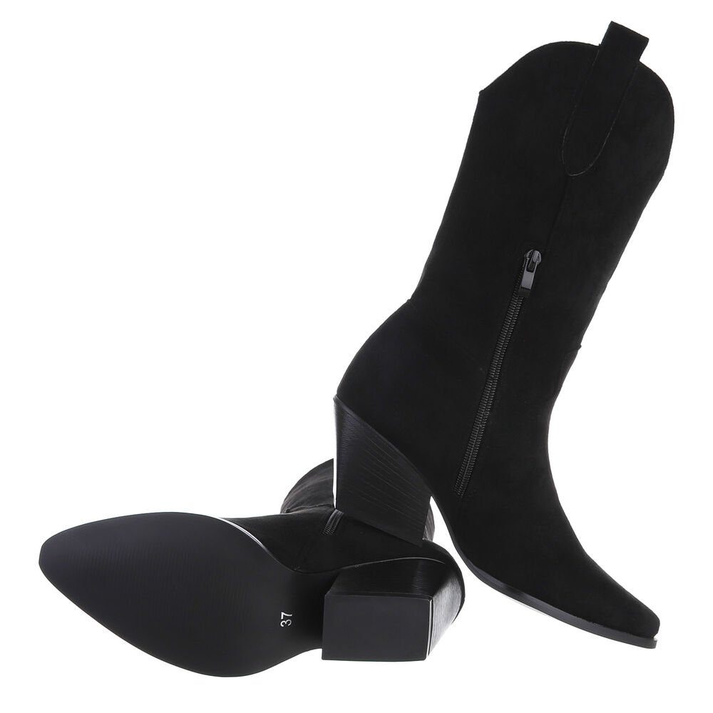 Ital-Design Damen Cowboyboots Western Westernstiefel Blockabsatz günstig online kaufen