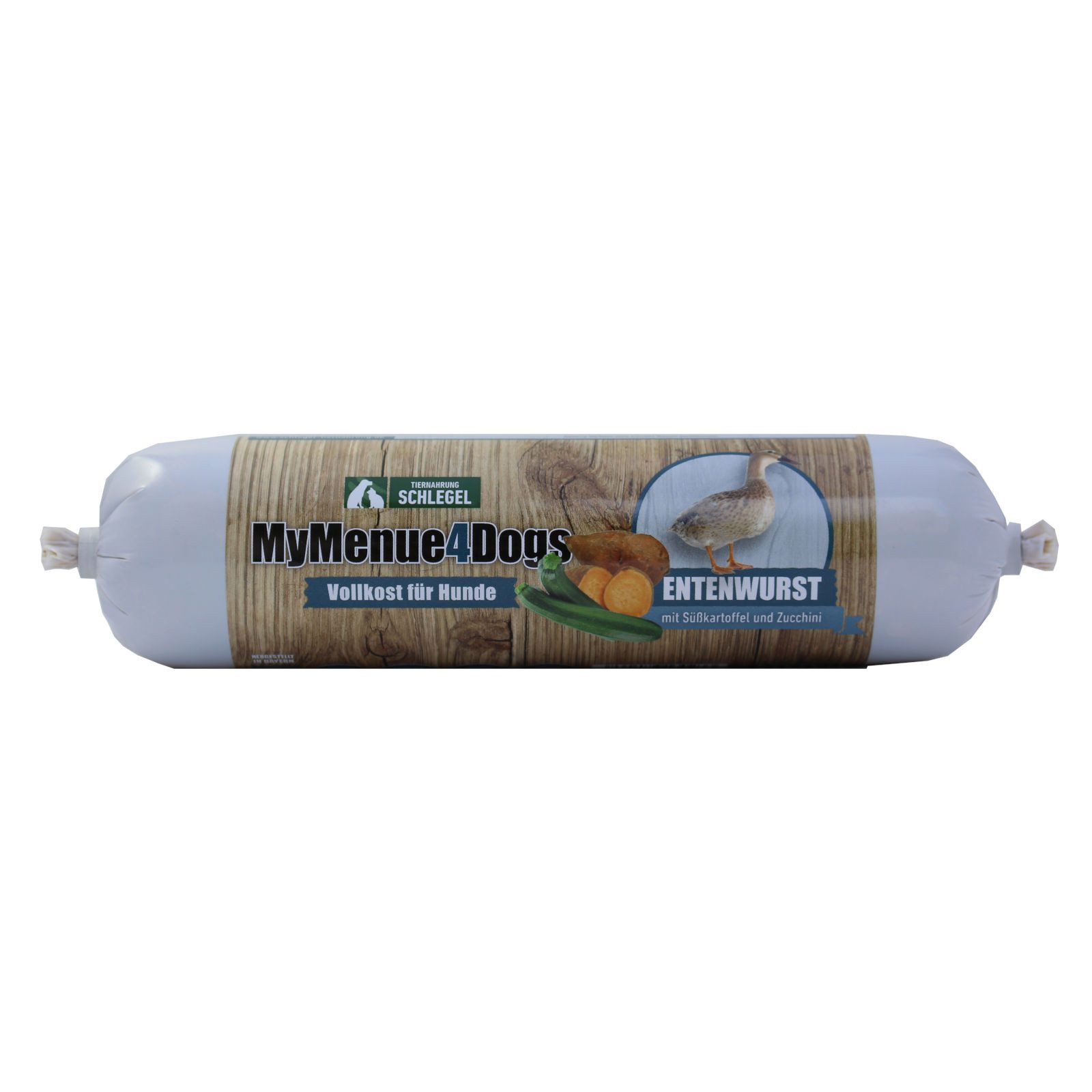 Tiernahrung Schlegel MyMenue4Dogs Hundefutter Entenwurst, Nassfutter für: Hunde