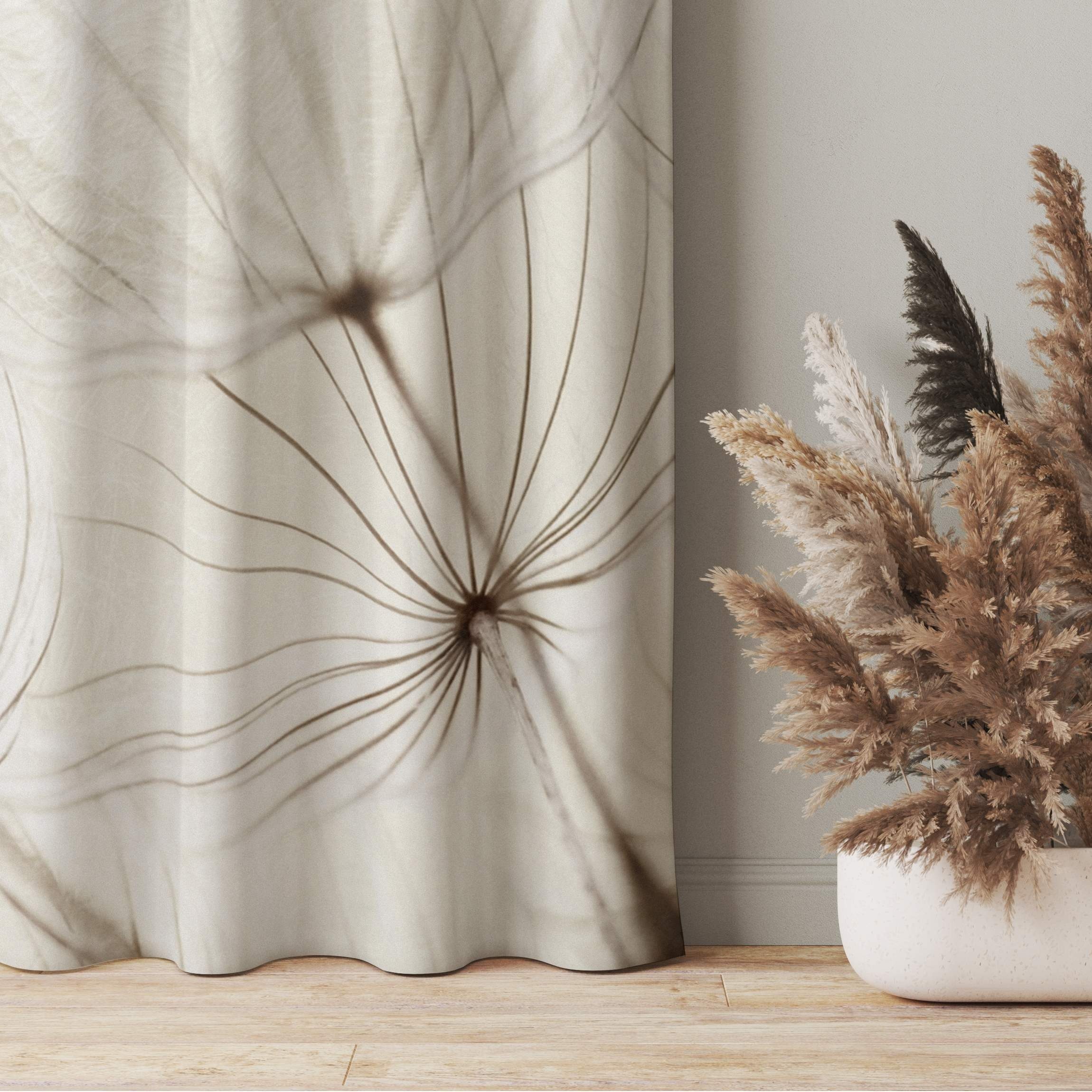 Bilderdepot24 Vorhang Gardine Natur Tropisch Sanfte Gräser Türvorhang Raumteiler (1 St), Multifunktionsband, blickdicht, Samt, Schiebegardinen Küche Schlafzimmer Wohnzimmer Schiebevorhang