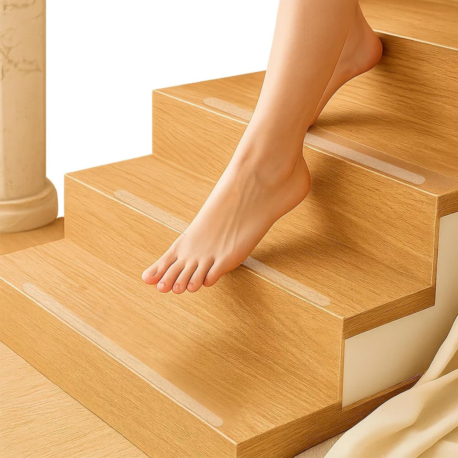 Youyijia Fliesenaufkleber 18 Stück Antirutsch Streifen für Treppen 3x64cm B günstig online kaufen