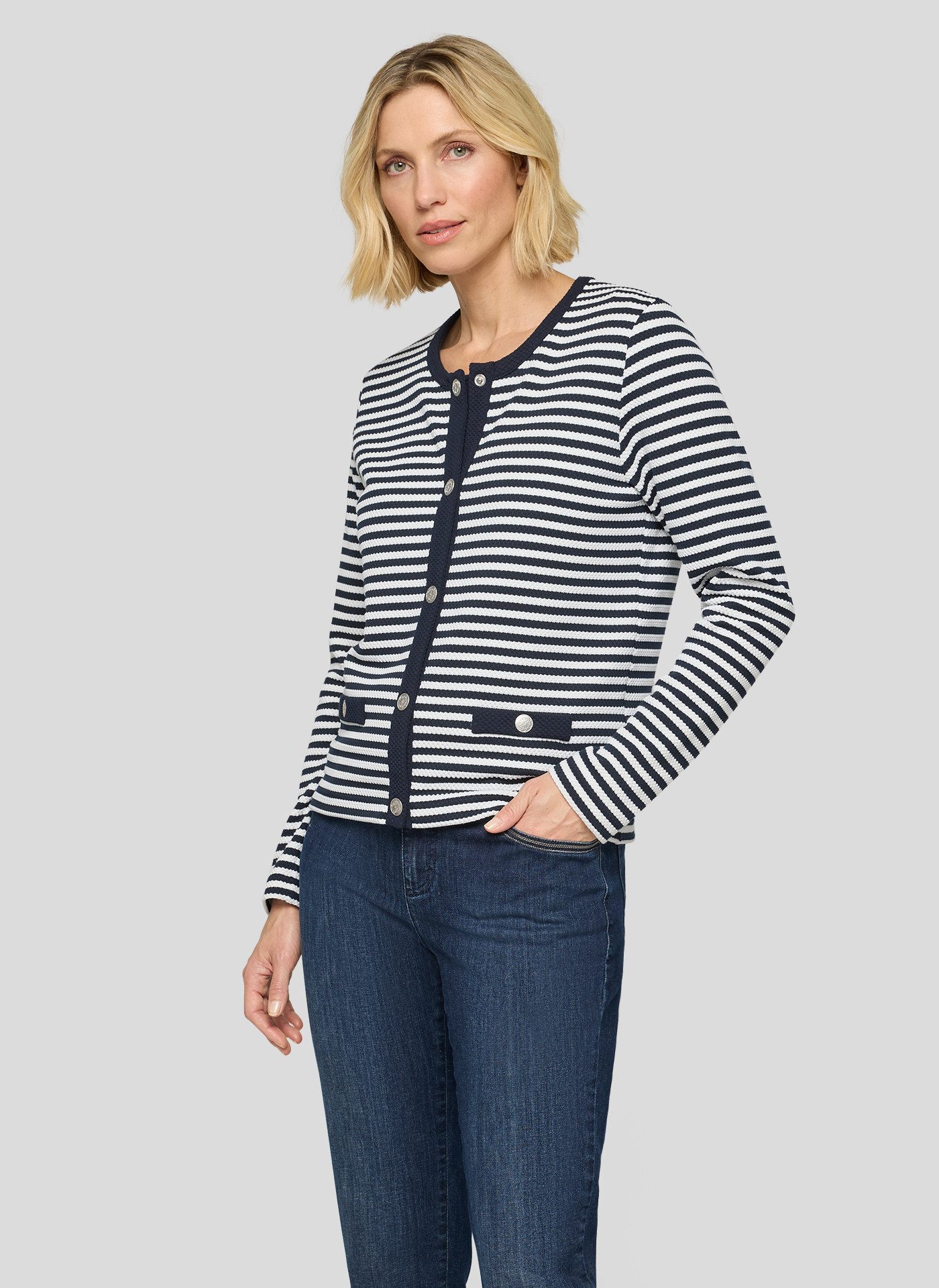Rabe Blouson mit Streifen Muster günstig online kaufen