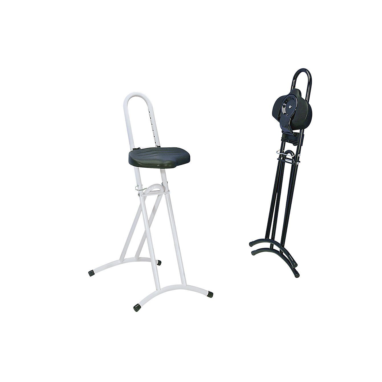 PROREGAL® Stehhilfe Klappbare Sitzhöhe Stehhilfe, Schwarz 61-86cm