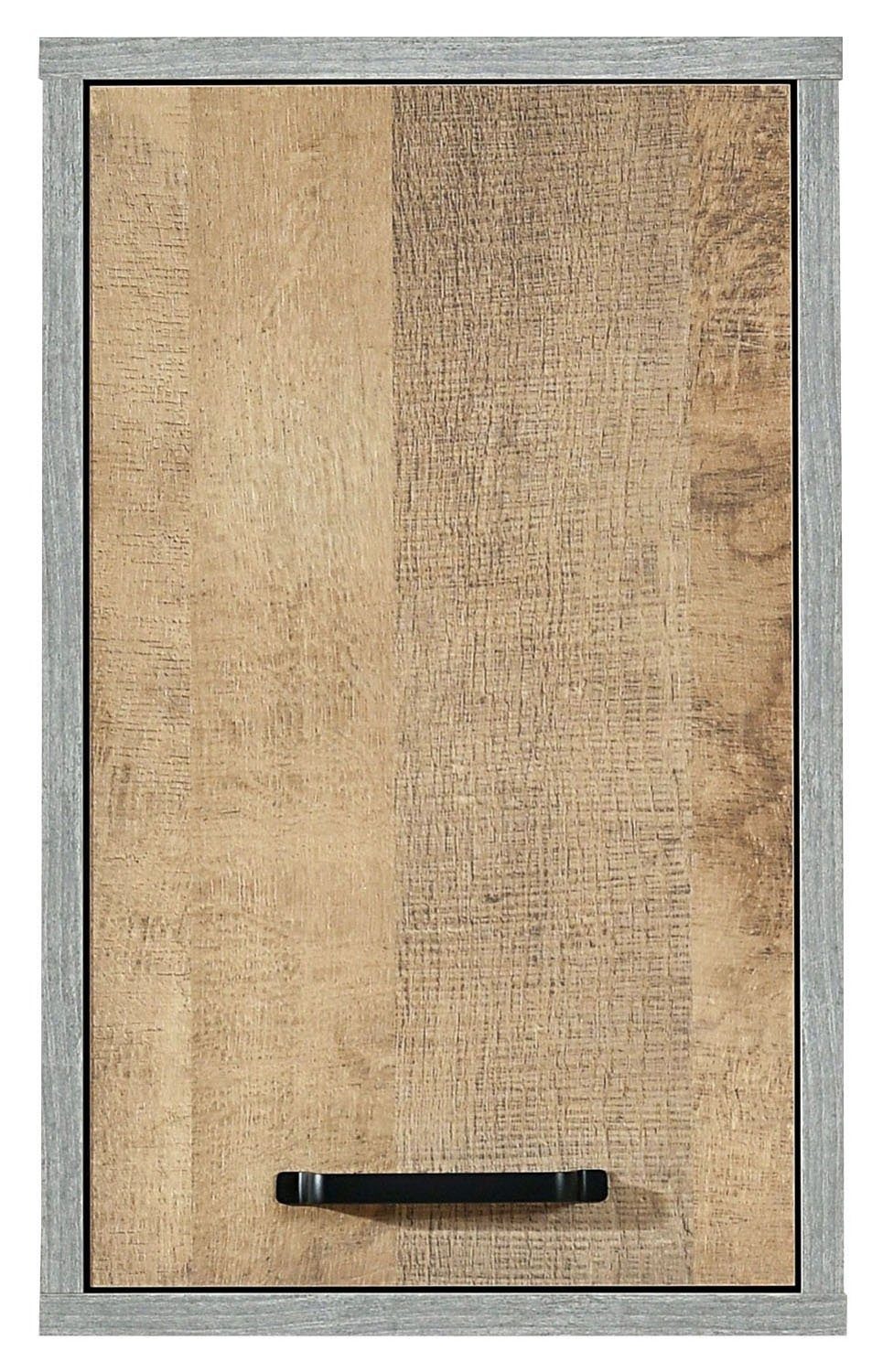 Hängeschrank SOLANO, B 40 cm, Betondekor, Eiche rustikal Dekor, 1 Tür, 2 Fächer