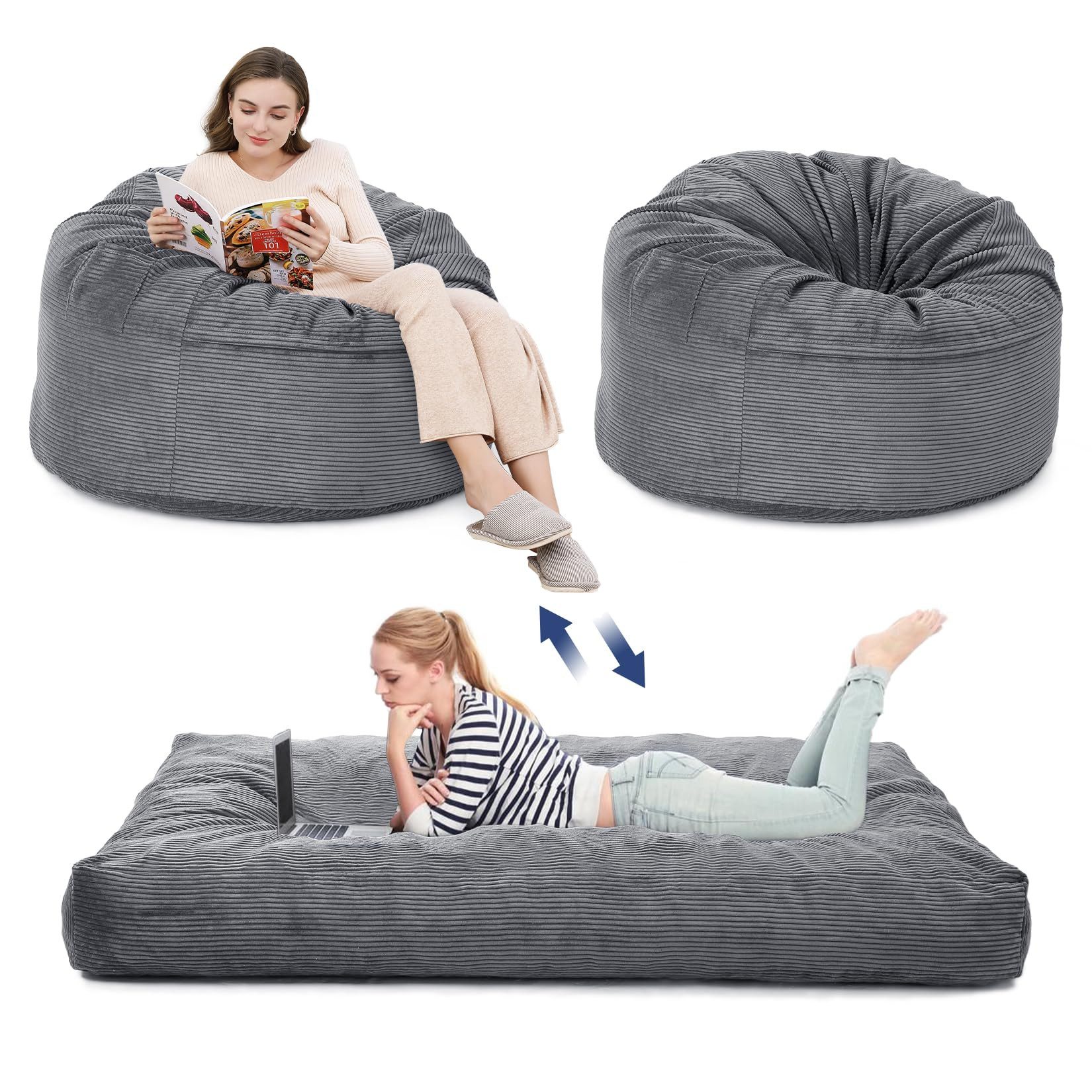 GarveeMore Sitzsack Sessel Bodensessel Beanbag aus Cord für Erwachsene & Ki günstig online kaufen