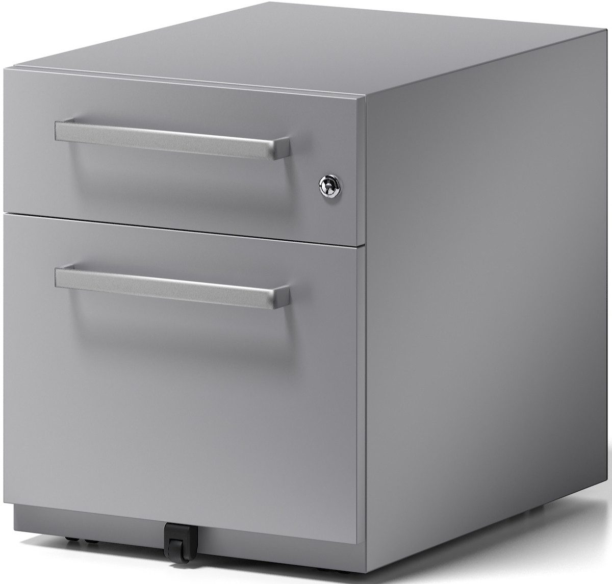 Bisley Container Rollcontainer Note NWH 1x Auszug + 1x HR-Schub HxBxT 495x420x565mm sil