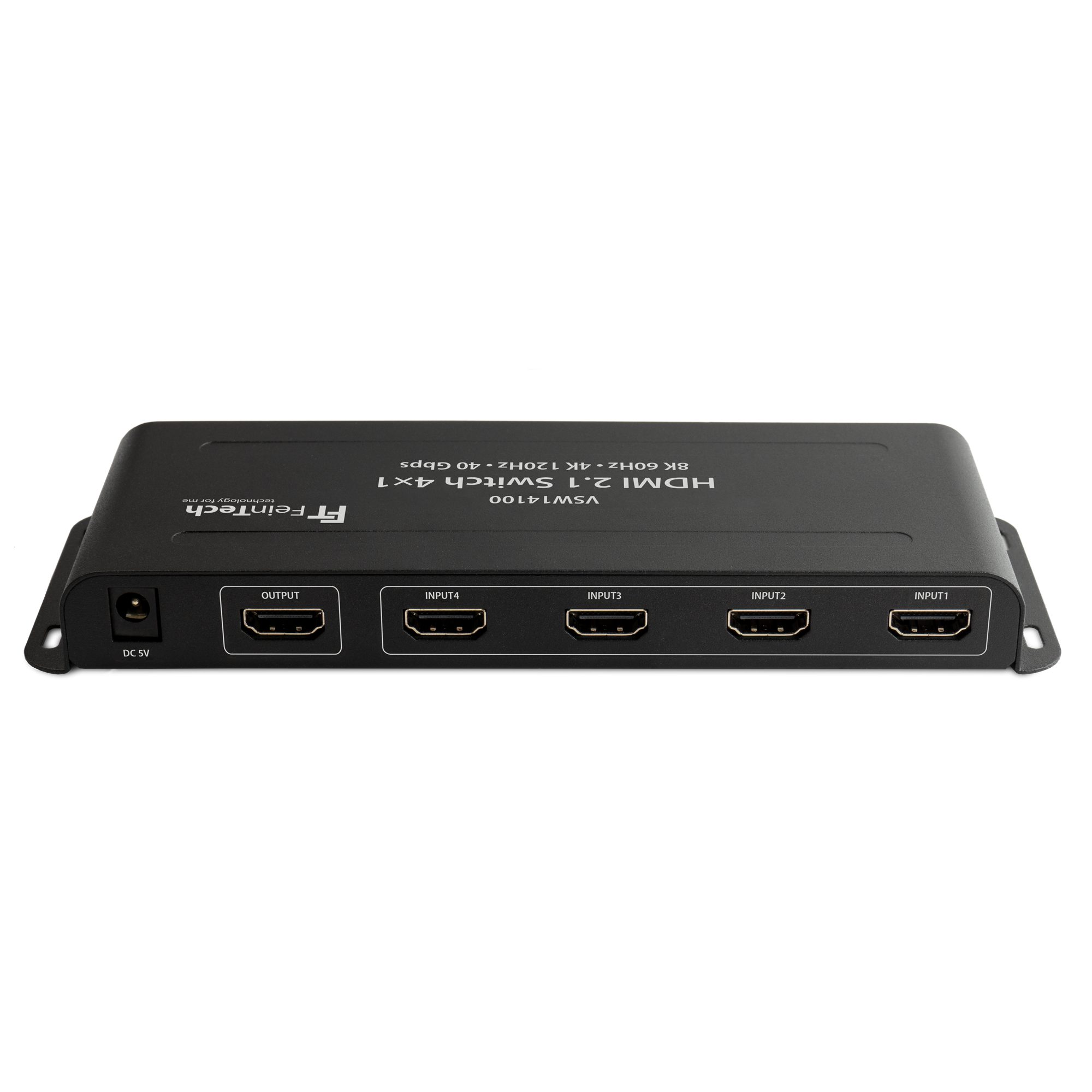 FeinTech HDMI-Splitter VSW14100 HDMI 2.1 Switch 4 In 1 Out, 4K 120Hz, 8k 60Hz, VRR, ALLM mit automatischer Umschaltung, 40 Gbps – Bild 2 von 4