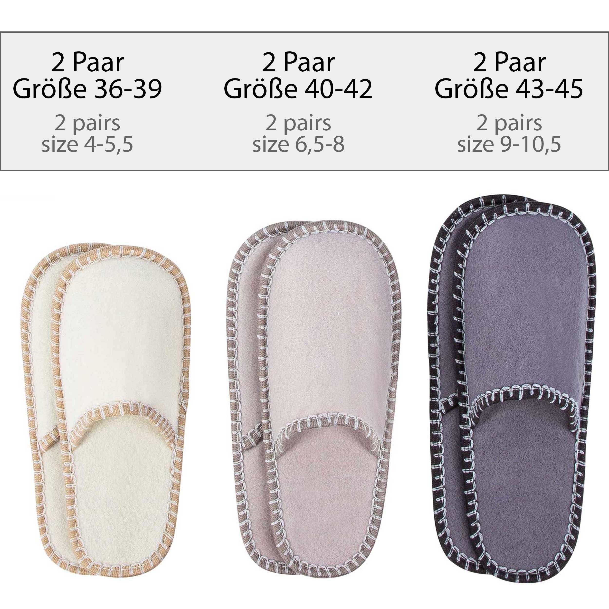 ONVAYA ABS Gästepantoffel Star 6er Set, Gästehausschuhe, Antirutsch, Filz Pantoffel