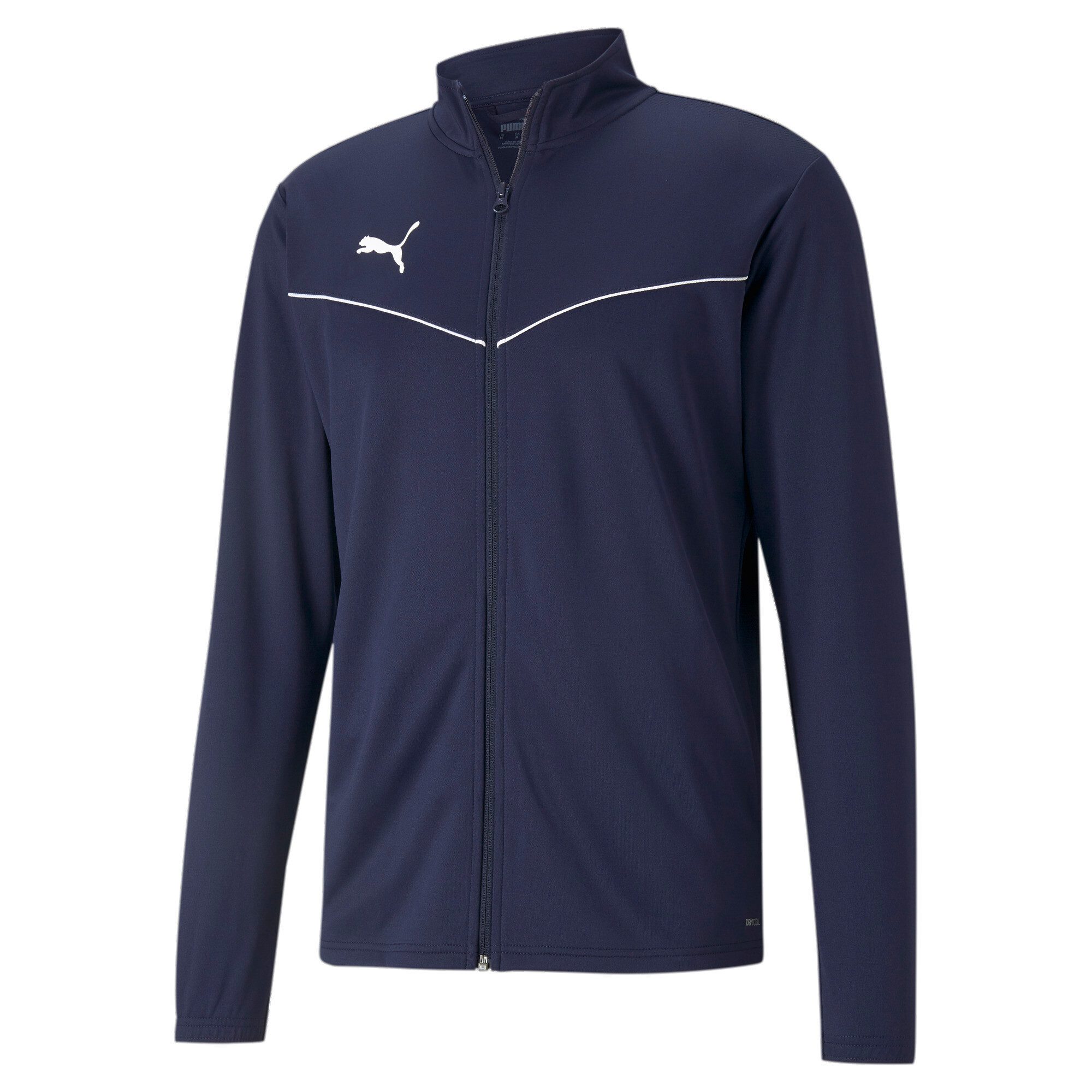 PUMA Trainingsjacke TEAMRISE TRAINING POLY JACKET sportlicher Stil mit kontrastfarbener Paspelierung