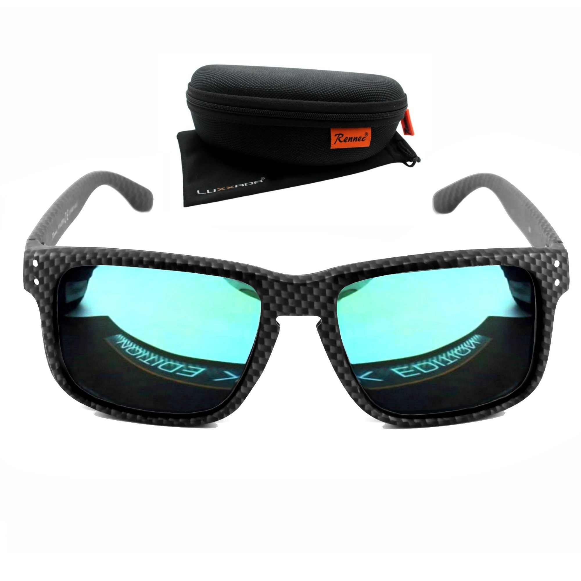 Rennec Sonnenbrille (Herren Brille mit Hardcase und Brillenbeutel) Polarisi günstig online kaufen